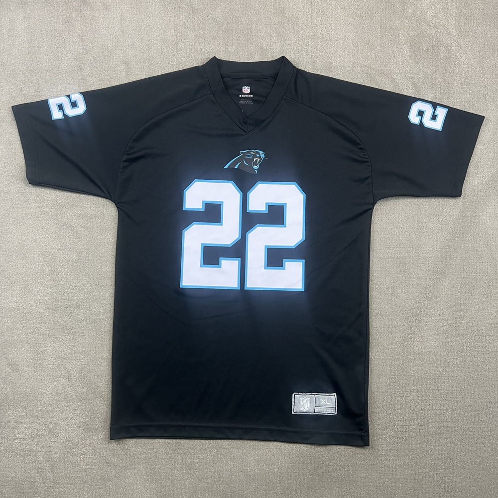 NFL Team Apparel Carolina Panthers Jersey Size XL Youth Boys McCaffrey 22 Black